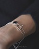 bransoletki - inne Rhodium Plated Triangle Bracelet 