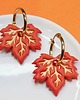 kolczyki z masy plastycznej JESIENIARA kolczyki liście
