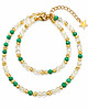 chokery Choker cytryn malachit
