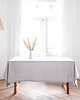 obrusy i serwetki Lniany obrus z listwą  heavy linen LIGHT GRAY