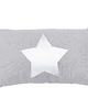 dekoracje świąteczne SzAra lniana poduszka ze srebrną gwiazdką