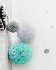 pokój dziecka - różne Pompon tiulowy – Grey - Szary