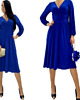 sukienki midi damskie Chabrowa elegancka sukienka  midi draperia r 36-56