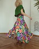 spódnice maxi ROZPINANA SPÓDNICA Z KIESZENIAMI W kwiaty