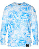 bluzy męskie Bluza Bez Kaptura Męska DR.CROW Peonies Blue