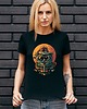t-shirt damskie Koszulka damska organiczna Owl Christmas