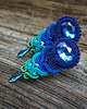 kolczyki soutache Kolczyki w stylu pawich piór 