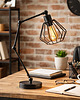 lampy stołowe Czarna lampa biurkowa z regulowanym ramieniem AMPARA LOFT