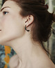 kolczyki srebrne Kolczyki srebrne WAVES Semicircle / black silver earrings