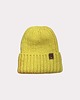 czapki damskie Wełniana czapka oversize - żółta