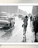 fotografia Fotografia z passe-partout; Ulewa na Ulicy Puławskiej