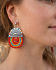 kolczyki soutache Ogień i woda- etniczne kolczyki soutache