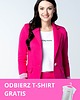 marynarki damskie Marynarka damska Fuchsia Fever różowa z dresówki GRATIS T-SHIRT