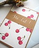kartki scrapbooking Kartka handmade Sto Lat Wisienki