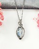wisiory Naszyjnik Kamień Księżycowy stal chirurgiczna wisiorek handmade wirewrapping