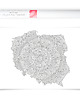 plakaty Plakat do Kolorowania Mapa Polski Mandala Województwa 50x70cm
