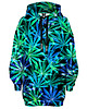 bluza z kapturem damska Bluza Oversize Tunika DR.CROW Hemp Blue