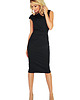 sukienki midi damskie 144-3 Sukienka SARA - CZARNA - XS