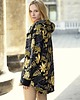 bluza z kapturem damska Bluza Long Back złoty liść