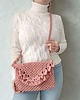 kopertówki Makramowa torebka crossbody w pudrowym różu 