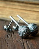 kolczyki wire wrapping Bogato zdobione kule 