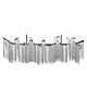 lampy wiszące Lampa wisząca, dekoracyjna Elegance, metal, 38x118x34 cm