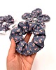 gumki do włosów Scrunchie/frotka Kwiatuszki niebieska