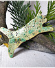 magnesy Zielony kot raku - ceramiczny rustykalny magnes