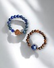 pierścionki elastyczne PREMIUM : zestaw pierścionków : lapis lazuli, tygrysie oko