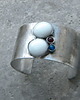 bransoletki wire wrapping Dwa białe     - BRANSOLETA MANKIET - CUFF