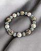 bransoletki z kamieni naturalnych Anielska bransoletka : angelit, perły, jaspis : na gumce