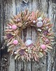 wianki Bożonarodzeniowy wieniec, wianek świąteczny w różu, #S2, 45 cm
