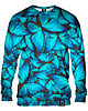 bluzy męskie Bluza Bez Kaptura Męska DR.CROW Motyle Blue