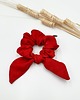 gumki do włosów Scrunchie/frotka bow Len czerwień