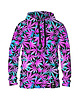 bluza z kapturem damska Damska Bluza z kapturem Neon Leaves