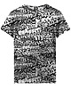 t-shirty dla chłopców T-shirt Boy DR.CROW Black and White Graffiti