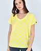 t-shirt damskie T-shirt V-Neck Cytrynka w kropki