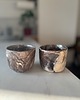 kubki i filiżanki Zestaw 2 Ceramicznych Czarek Marble Effect 200 ml