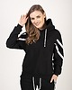 bluza z kapturem damska BLUZA Z LAMPASAMI  ROZALIA czarna
