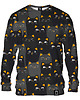 bluzy męskie Bluza Bez Kaptura Męska DR.CROW Cats Orange