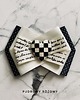 broszki Brosza Black & White z sercem z szachownicy  NEW