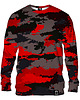 bluza bez kaptura damska Bluza Bez Kaptura Damska DR.CROW Moro Black Red