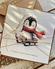 kartki świąteczne Kartka świąteczna ręcznie robiona na Boże Narodzenie z pingwinkiem 3