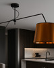 lampy wiszące Designerska lampa sufitowa z regulowanym ramieniem do salonu OVIEDO MIRROR