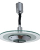 lampy wiszące Lampa wisząca Helestra Niemcy lata 70.  Chrom i szkło  Vintage design
