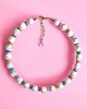chokery HOT TREND 2025 : naszyjnik : summer collection : howlit 12mm, kolorowa muszla