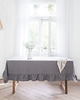 obrusy i serwetki Lniany obrus z falbanką  heavy linen TRUE GRAY