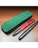 piórniki Etui na pióra  na dwie sztuki  N2zielonywelur