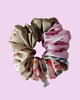 gumki do włosów Gumka jedwabna, scrunchie, frotka wiosenne kwiaty pudrowy róż MAXI