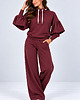 bluza bez kaptura damska Bluza  OTULONA zgaszone bordo